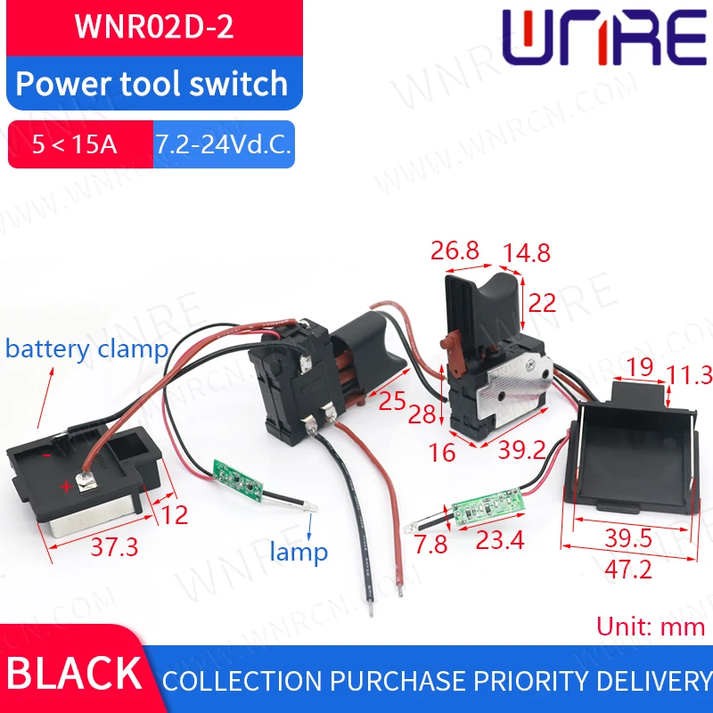 7.2V-24V Power Tools Electric Drill Switch Adjustable Speed Controller Brushless Cordless Trigger | Обустройство дома