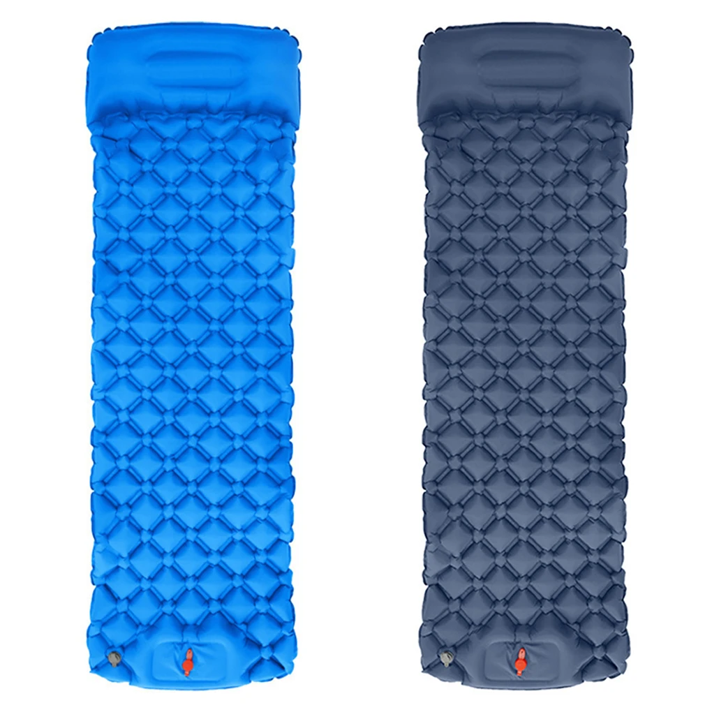 

Outdoor Sleeping Pad Camping Inflatable Mattress with Pillows Travel Mat Folding Bed Ultralight Air Cushion Hiking Trekking