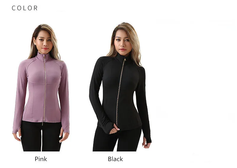 Новая куртка для женщин Thumbholes тонкая спортивная куртка эта теплая легкая куртка для бега молния плотная быстросохнущая футболка для йоги