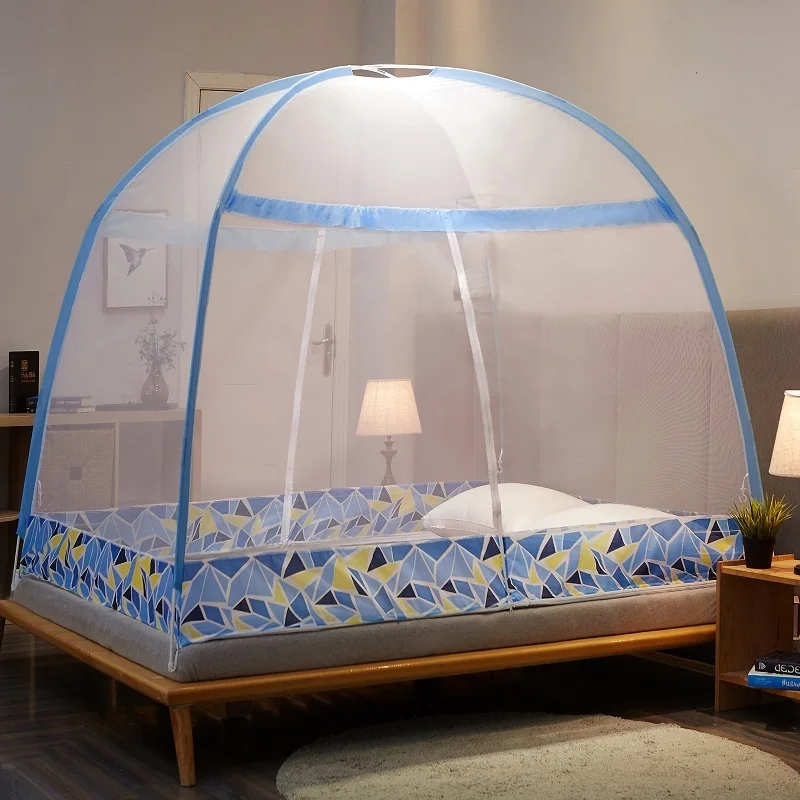 Single/Twin/Queen Foldable Simple Bedroom Mosquito Net Bed Zipper Double Door Opening Decor Home Textile | Дом и сад