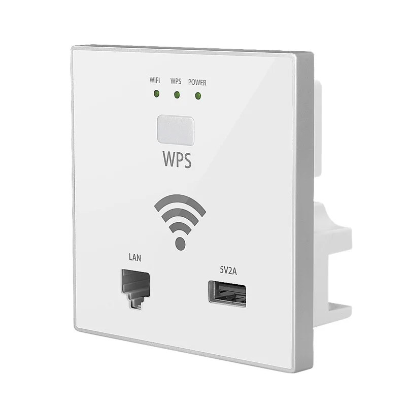 Настенный Wifi роутер 300 Мбит/с точка доступа Беспроводная розетка Ap с Rj45 Usb Wps