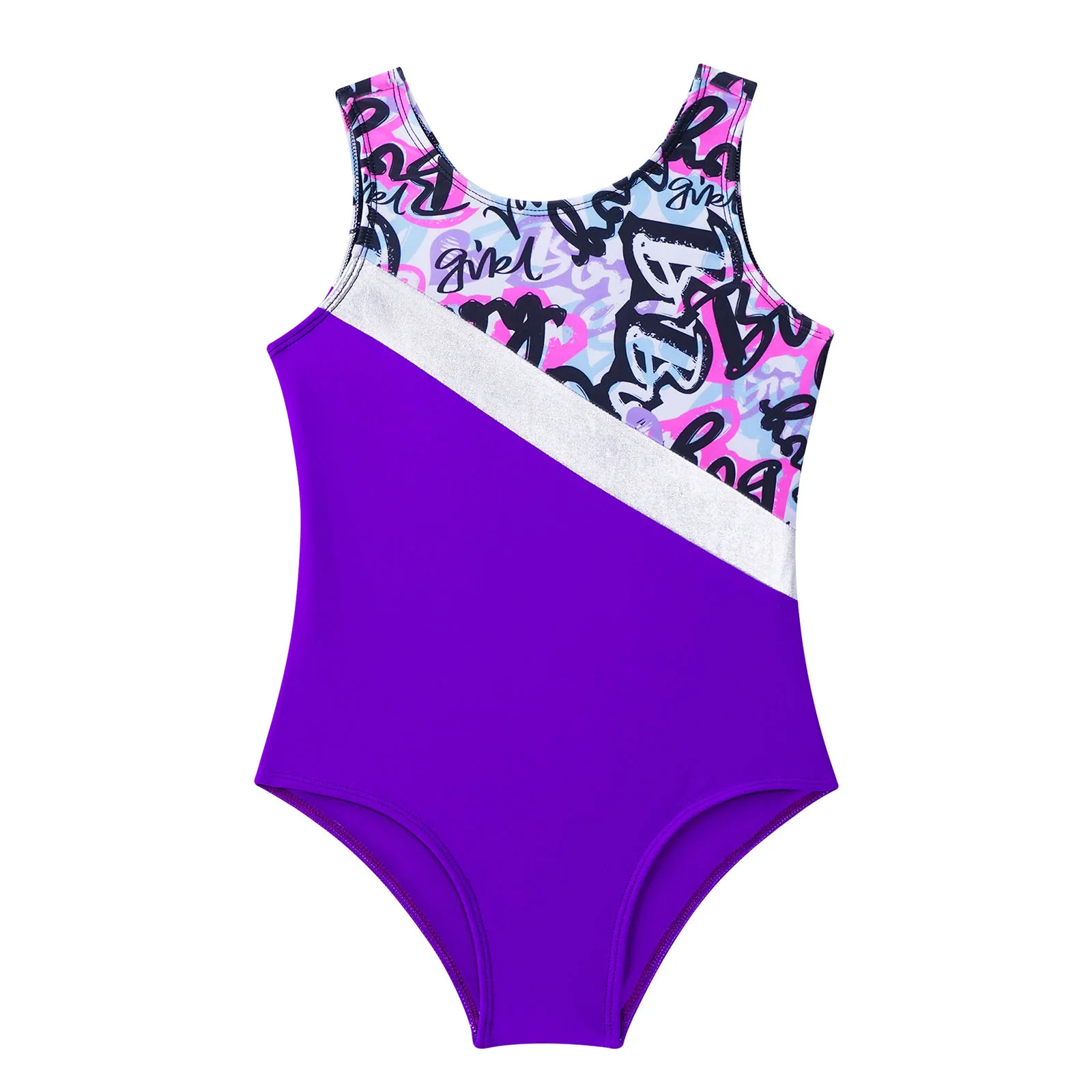 Гимнастические балетные трико для маленьких девочек купальники с круглым