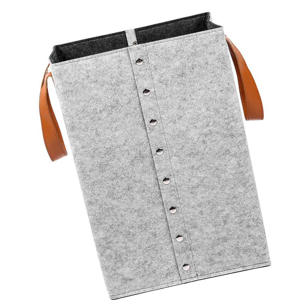 

1Pc Folding Dirty Clothes Basket Household Laundry Basket Laundry Pouch (Gray)