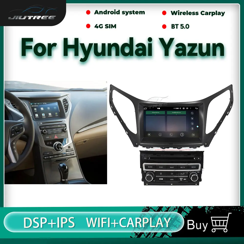 

Автомагнитола 2DIN Android 10,0 для Hyundai 813 Yazun, автомобильная стерео Беспроводная мультимедийная система Carplay, DVD-плеер, GPS-навигация, головное устройство