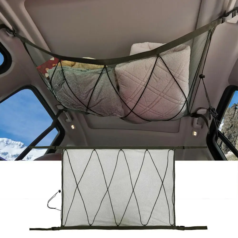 Авто Сетка на потолок сумка для хранения Регулируемый эластичный Органайзер