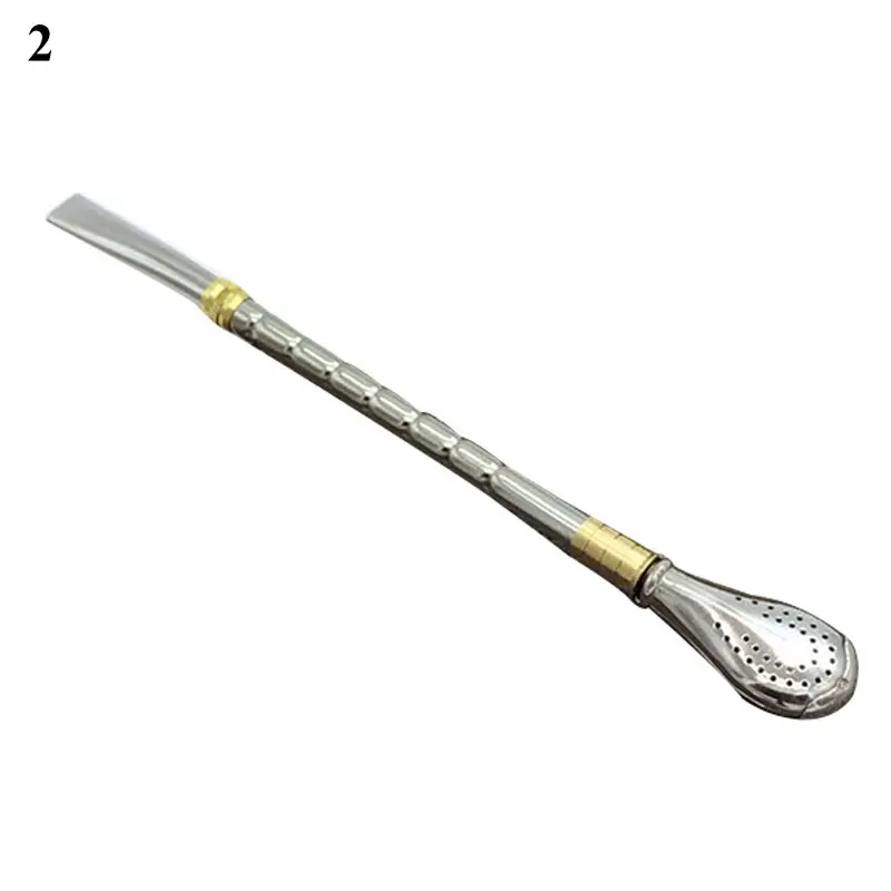 

Tea Filter Yerba Mate Stainless Steel Tea Straws Bombilla Gourd Reusable Tea Tools Drinking Straw Spoon Washable Coffee Tea Tool