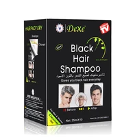 10pcsbox instant black hair shampoo hair dye make grey white hair colored darkening black shinny hair styling