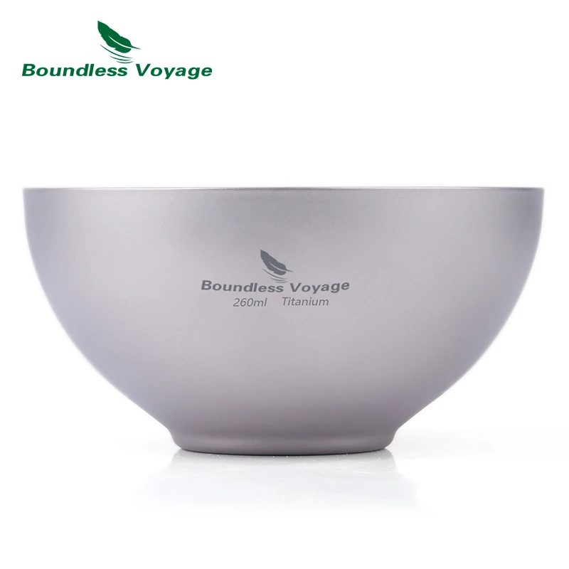 Титановая чаша Boundless Voyage для кемпинга с двойными стенками уличная походов 79 1 г|bowl