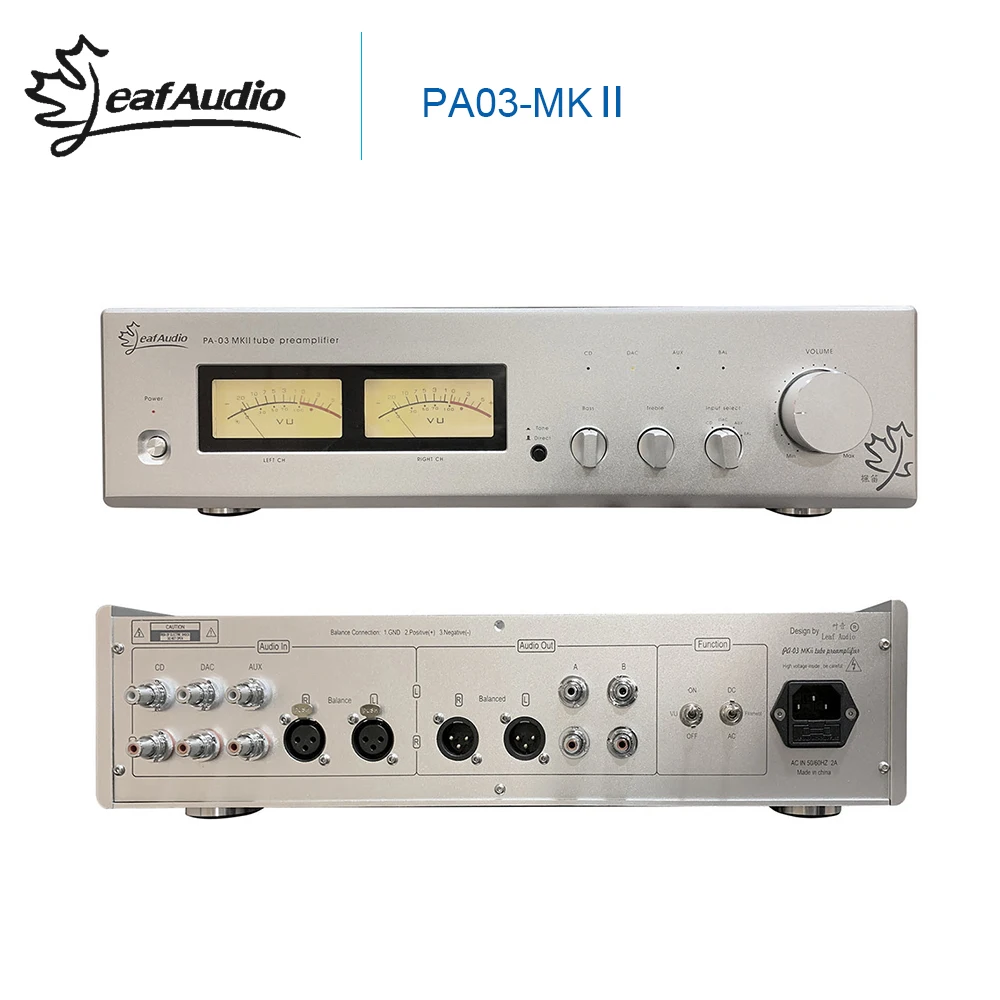 

Leaf Audio PA-03 MKⅡ Tube Preamplifier ARC LS22 Dual VU Meter 6922 Fully Balanced Upgradeable Class A Preamp