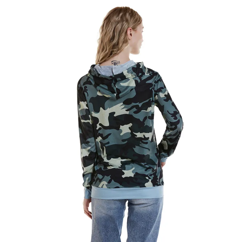 

Women Sweatshirts Streetwear Camouflage Print Hoodies Pullovers 2021 Autumn Casual Long Sleeve Tops Female Sweatshirt