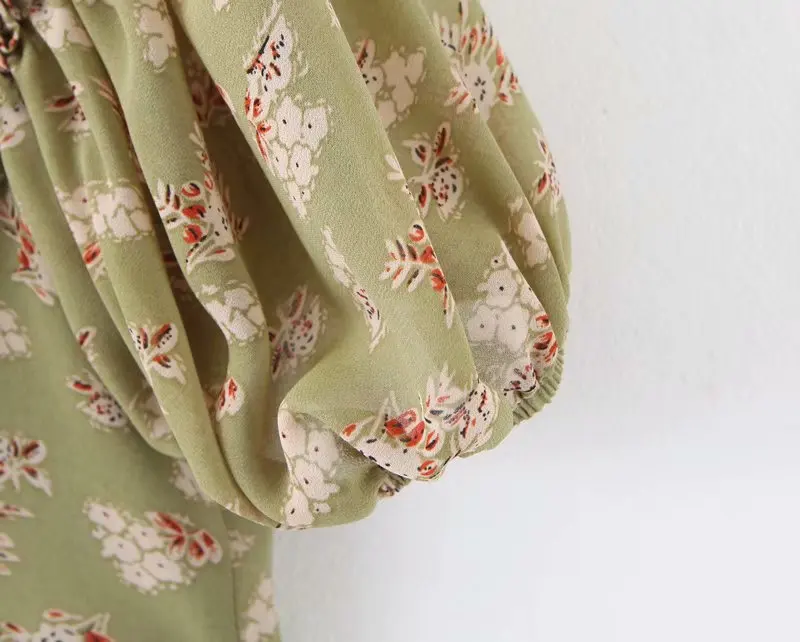 Женская хлопковая блузка с цветочным принтом на молнии сзади | одежда