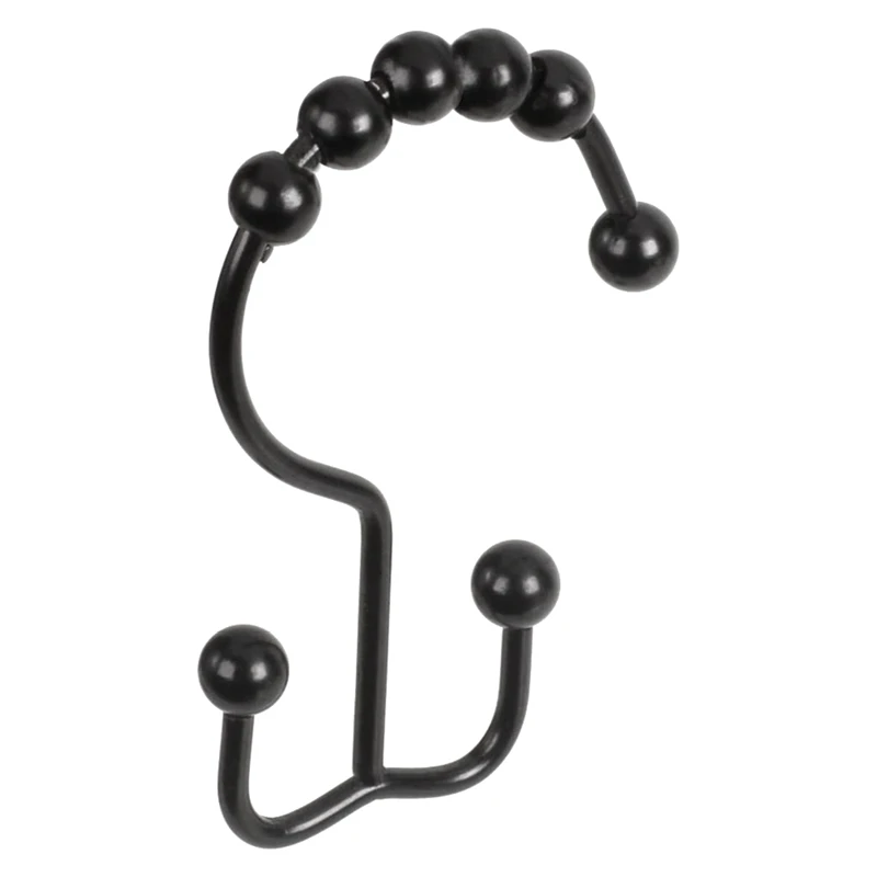 

Shower Curtain Rings Hook Set of 24,Stainless Steel Rust Proof Double Glide Roller with Eight Bathroom Curtain Hook Gold