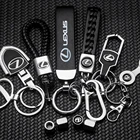 1 шт. высококачественный мужской и женский металлический кожаный брелок с логотипом автомобиля, брелок для Lexus rx300 is250 nx rx gs300 ct200h lx470, автомобильные аксессуары