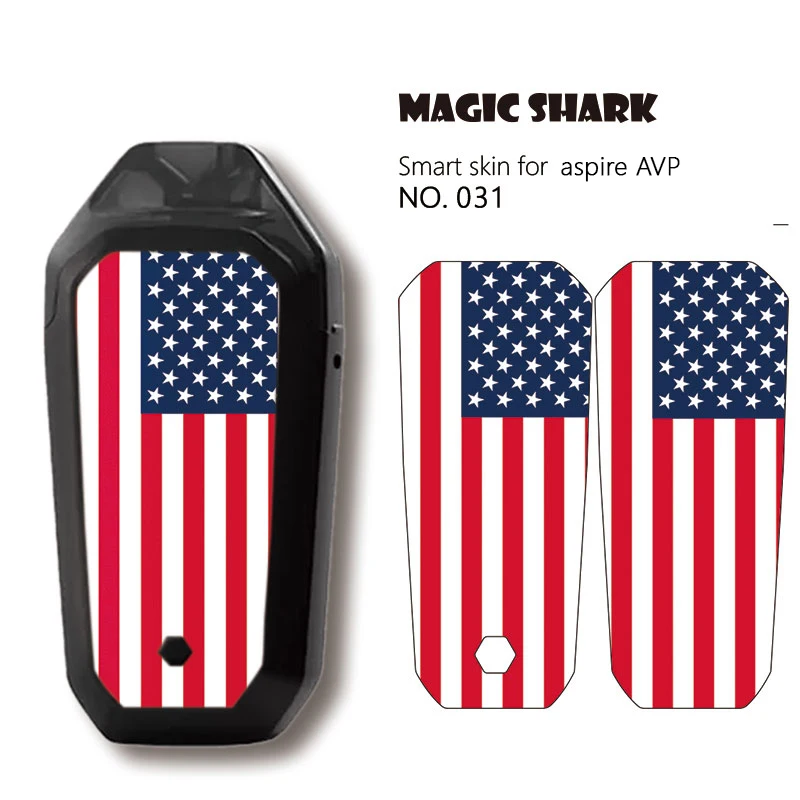  2019 Fashion USA Flag Skull PVC Sticker Case Cover Film for Aspire AVP AIO Pod Vape | Мобильные телефоны и аксессуары