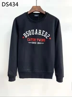 2021 new italian fashion trendy brand dsquared2 mens high end printed round neck sweater ds434