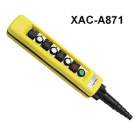 1pcs xac a871 8 button single speed lifting derrick motor waterproof travel control crane button switch yellow