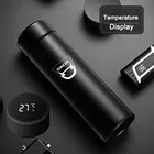 Автомобильный термос, чашка, интеллектуальная вакуумная фляжка из нержавеющей стали светодиодный ным индикатором температуры, бутылка для воды с логотипом для Fiat Bravo