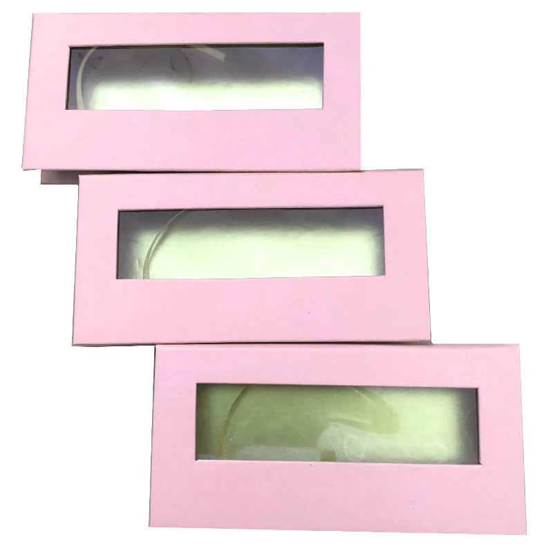 Новое поступление прямоугольпосылка упаковка розовая коробка для ресниц