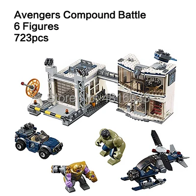 Marvel Супергерои Мстители 4 эндигра Sanctum Minifigs фигурки танос Человек-паук Доктор Стрэндж строительные кубики, детские игрушки в подарок - Цвет: Compound Battle