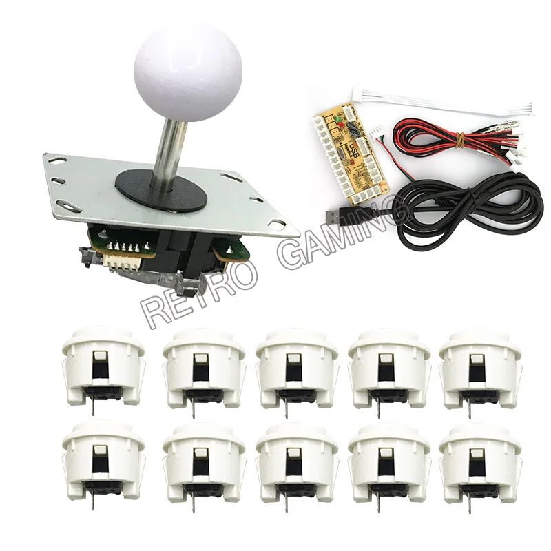 

Аркада Mame Zero Delay USB энкодер DIY Kit оригинальный Sanwa JLF-YP-8YT джойстик и OBSF-30 Кнопка для DIY игровой консоли