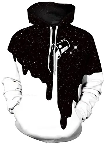 

Flychen men's digital printed Sweatshirt Hoodie Galaxy Hoodie