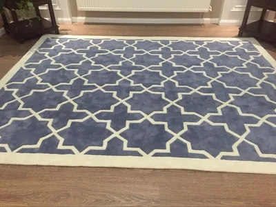 Небесно-голубой Large High Quality Handwoven Wool Carpets For Living Room Chinese Wool Carpet Bedroom Kids Rug Thick Plush Soft Floor Carpets - Цвет: Небесно-голубой