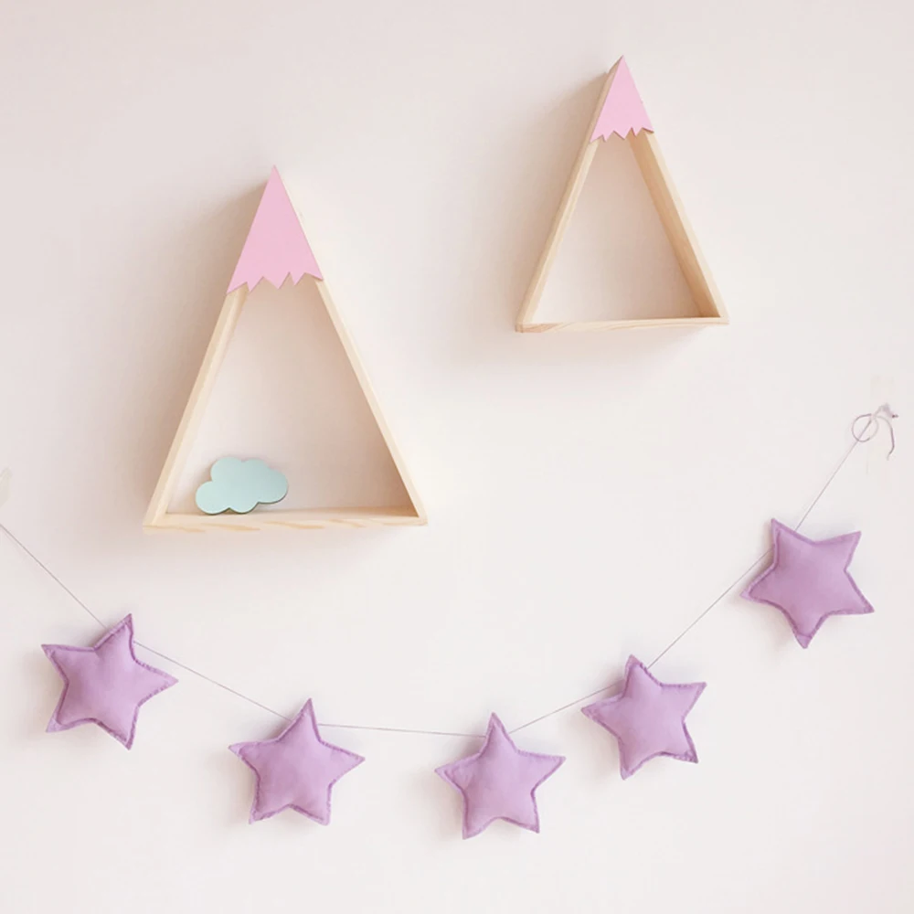 2 шт./компл. Творческий треугольник наложения настенная подвесная полка для детей