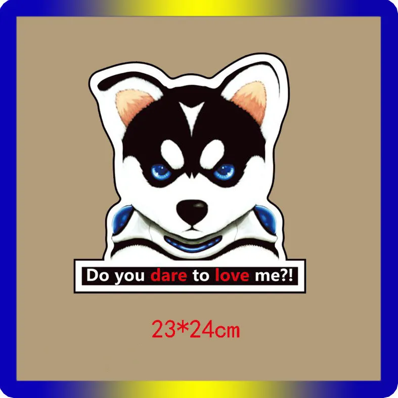 1 шт. милый хаски собака мультфильм животных большой размер термопечать значок