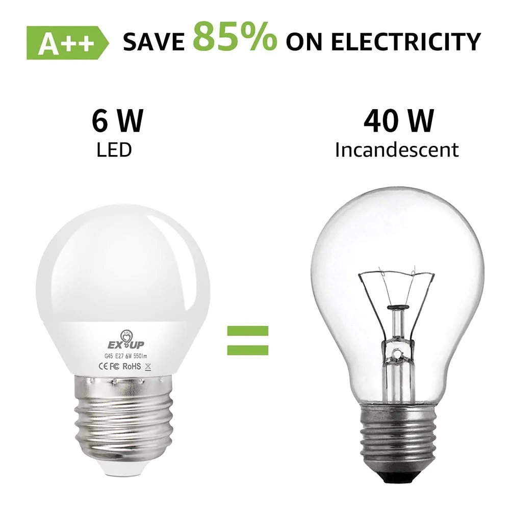 

6pcs LED Bulb Lamps E27 6W Real Power AC 220V 240v smd2835 Cold /Warm White Bombill Luz Bayonet Lampada Living Room Home