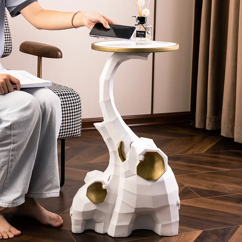 

Elephant Tea Table Side Table Resin Sculpture Home Accessories Statue Tray Land Ornaments Sofa Decorate Living RoomLarge Lovely