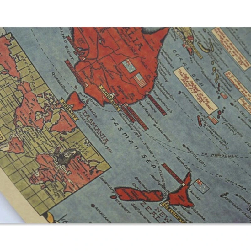 Большая винтажная бумажная наклейка на стену во время Второй мировой войны