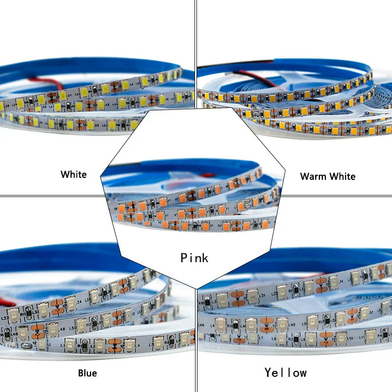 

5m/roll 2835 12V 120led/m Led Strip 5mm Width Tape Light Ribbon White/warmwhite/Pink/ Blue/Yellow for Home Decor Led Strip Light