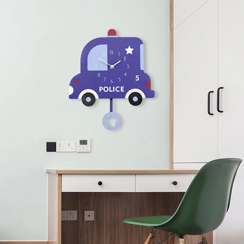 

Kids Room Wall Sticker Clock Cartoon Shape Wall Clock For Children Mute Wall Clocks Hanging Watch Decor Kindergarten Wall Clocks