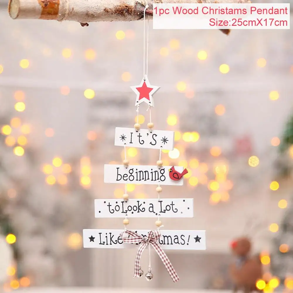 christmas pendant 1 QIFU, Санта-Клаус, снеговик, наклейка на автомобиль, рождественские украшения для дома,, рождественские украшения, Navidad, подарки, счастливый год - Цвет: christmas pendant 1