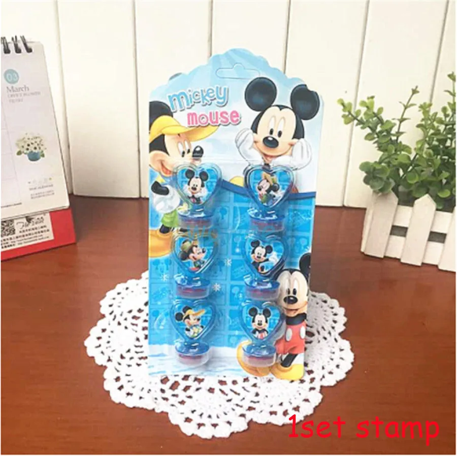 1set Stamp Вечерние скатерти 108*180 см, вечерние скатерти с Микки и Минни Маус, одноразовые Декорации для детского дня рождения - Цвет: 1set Stamp