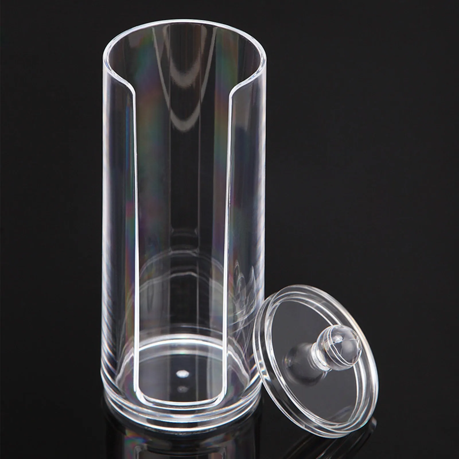 Многофункциональный акриловый круглый контейнер коробка для хранения ювелирных