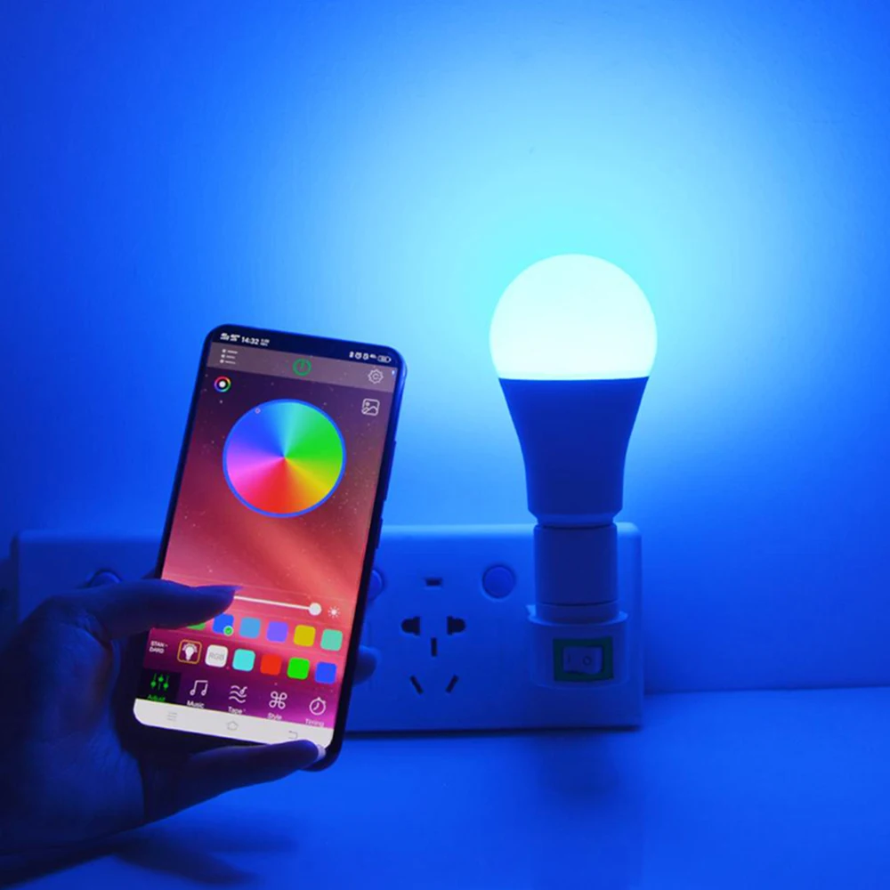 

HoneyFly Dimmable Smart RGB LED Light E27 7W Bulb Music Wifi APP Control Timing Lamp Compatible Android/IOS System Magic Home