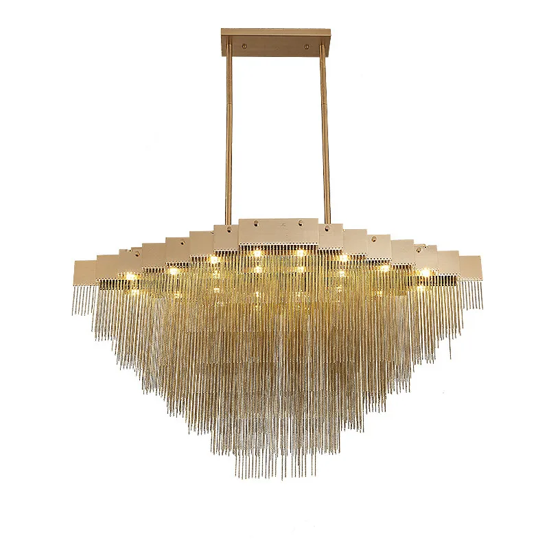 Post современные золото Сталь кисточкой G9 светодиодные подвесные светильники