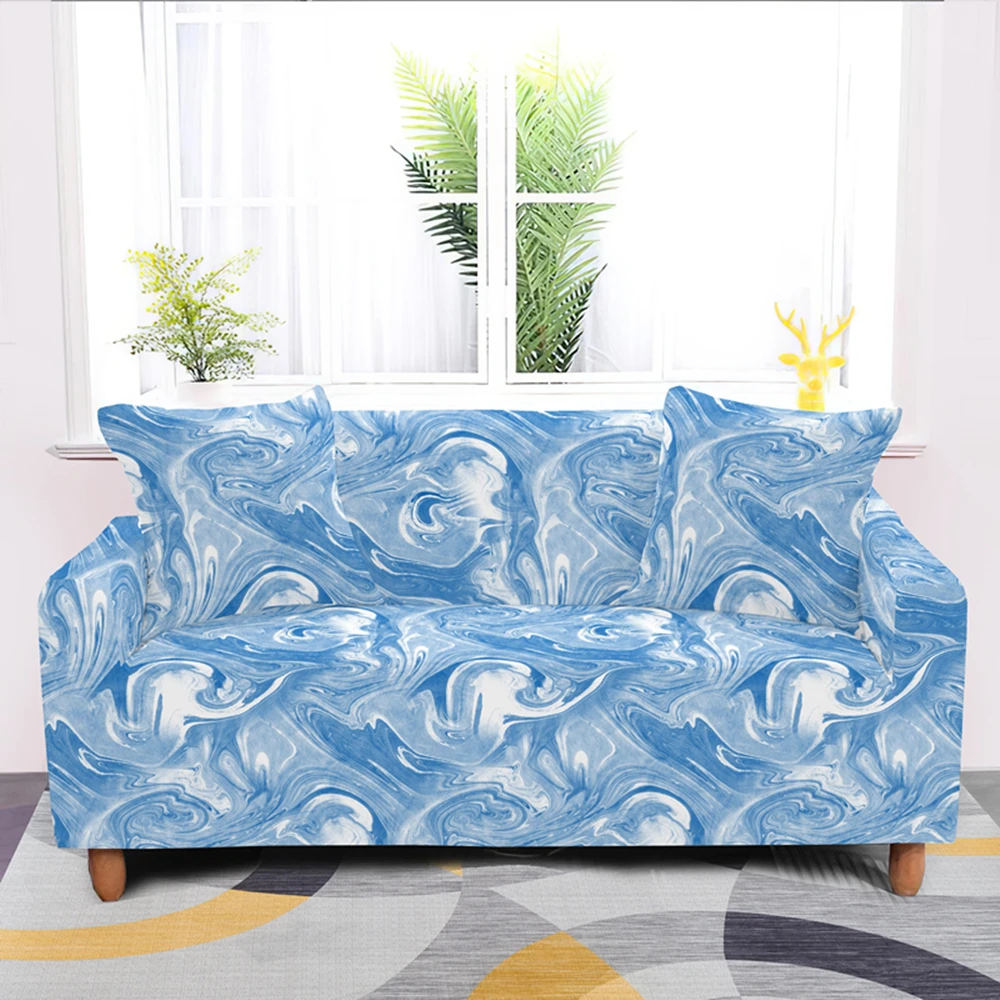 

Modern Slipcovers Sofa Cover Marble Pattern Sofas Covers For Living Room Furniture Protective Armchair Couch 1/2/3/4 Seat