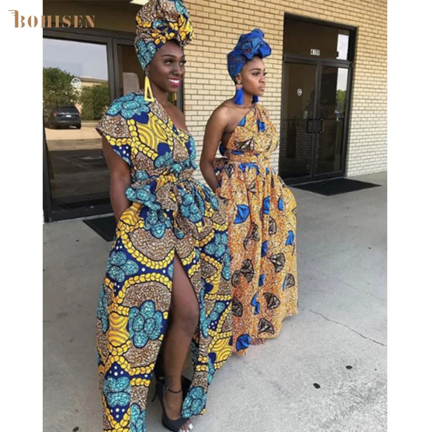 Женское платье без рукавов BOHISEN Dashiki юбка в африканском стиле размера плюс с