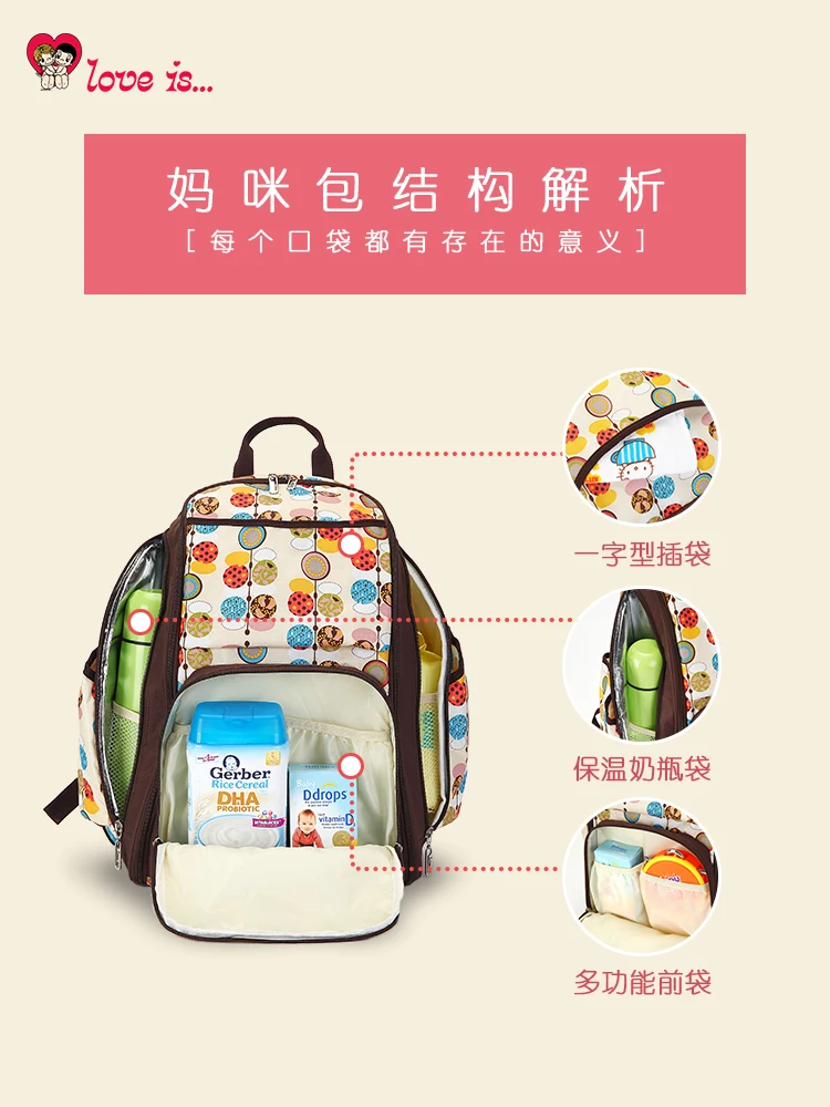 

Mommy Bag Girl New Fashion Portable Mother-to-child Shoulder Multifunctional And Large Capacity For Pregnant Women'