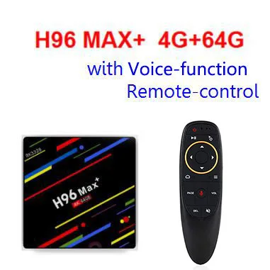 4G64G with voice Новейший H96 Max+ Android tv Box Android 9,0 2,4G 5G WiFi Ip tv 4K box 4G 64G или 4G 32G или 2G 16G Голосовое управление GROS RK3328 - Цвет: 4G64G with voice