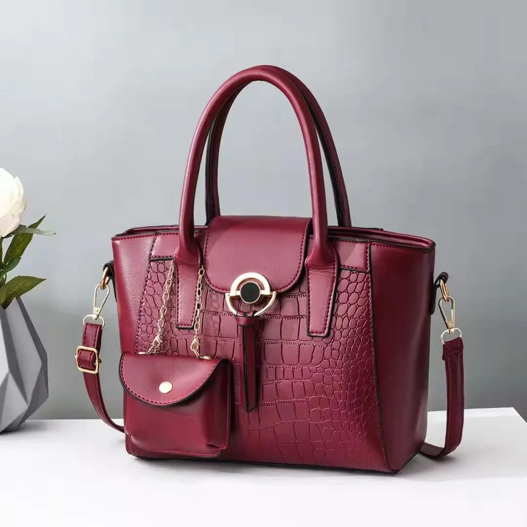 

New texture net red solid color stone pattern large capacity one-shoulder messenger simple Western-style portable female bag