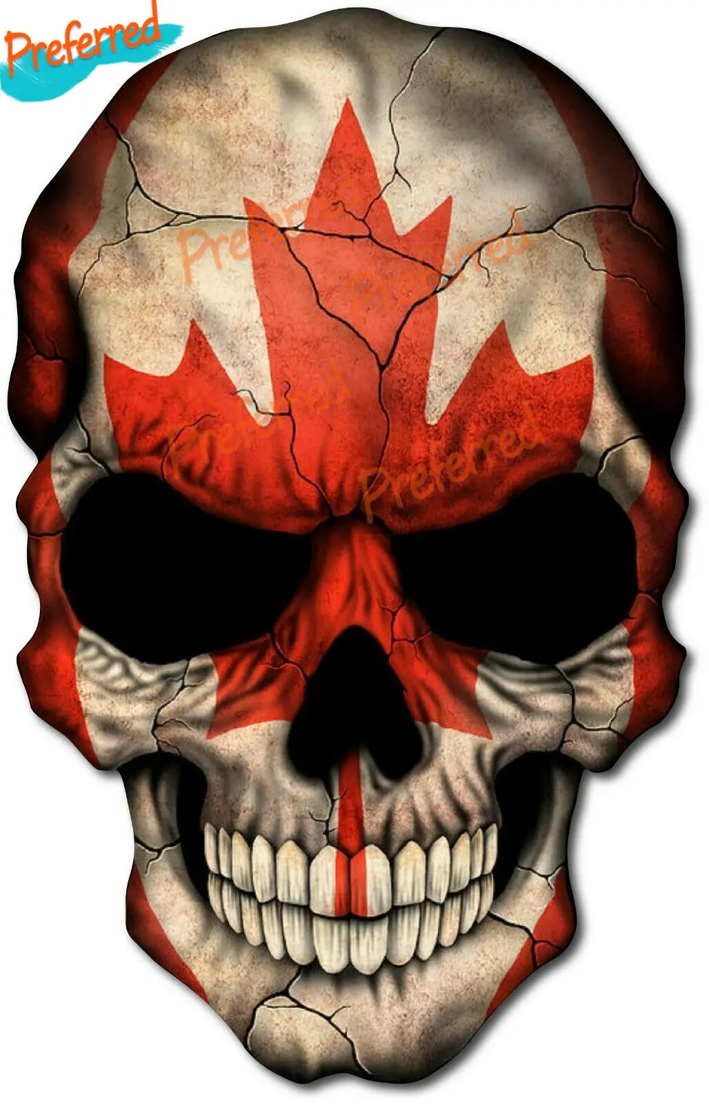 Skull USA Texas Mexican Flag Boutique Decals for Your Home Car Coolers and Laptops Sticker | Stickers