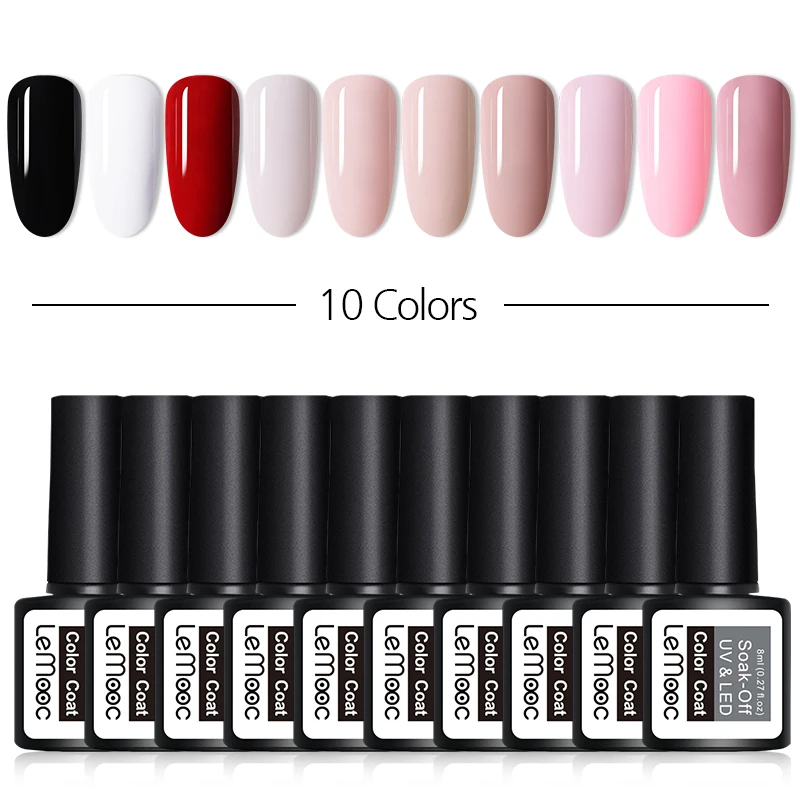 Набор гель лаков для ногтей LEMOOC 8 мл 229 цветов Полупостоянный УФ лак