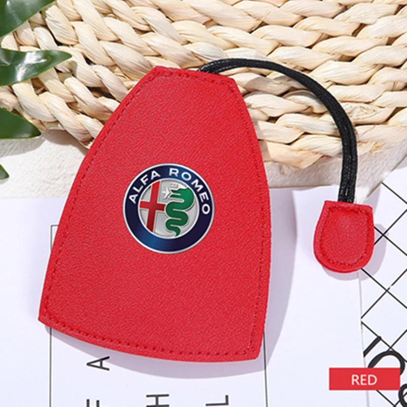 

PU Leather Keychain Car Pull-out Key Case PU Leather Protective Cover Drawstring For Alfa Romeo giulia stelvio giulietta 159 147