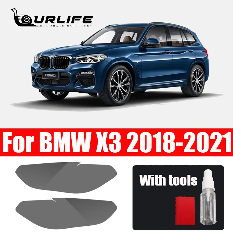 2 Pcs Car Headlight Tint Black Protective Film Vinyl Protection Transparent TPU Sticker For BMW X3 G01 2020 M Accessories 2 Pcs Car Headlight Tint Black Protective Film Vinyl Protection Transparent TPU Sticker For BMW X3 G01 2020 M Accessories