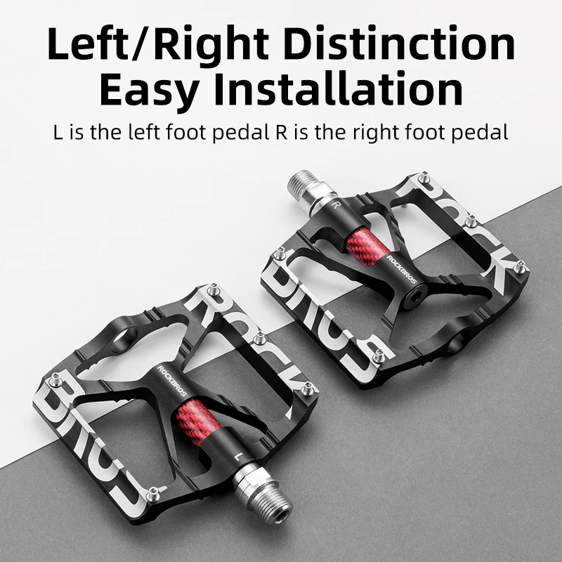 ROCKBROS Bicycle Pedals Bike Ultralight Mountain Pedal MTB Reflective Bearing Cycling Accessories |