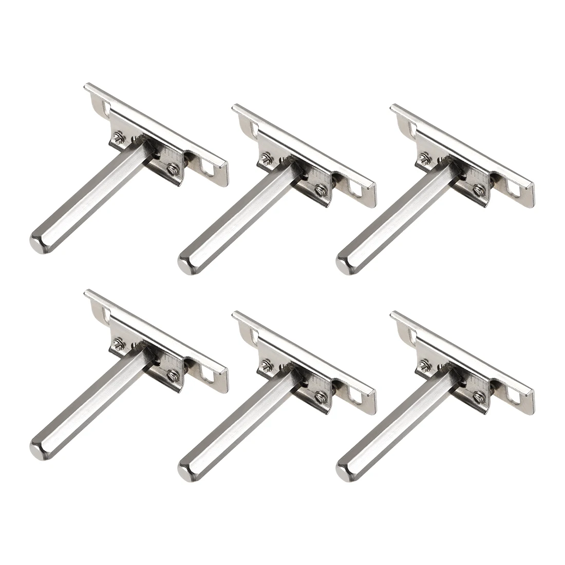 

uxcell Floating Shelf Invisible Support Bracket Hex Shank 66mm Wall Support Set 6 Pcs