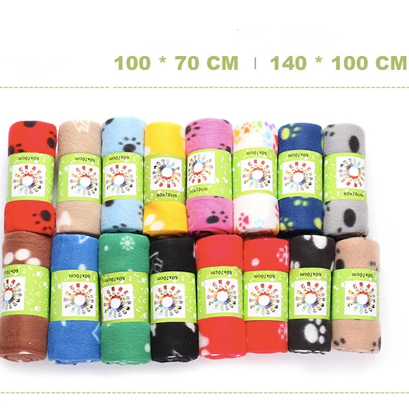 

Pet Paw Print Blanket Cat and Dog Mat Soft and Skin-friendly Super Absorbent Pet Blanket Pad Double-sided Suede Multiple Colors